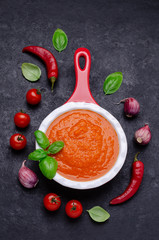 Homemade vegetable red sauce