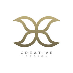 Vector Leaf with bright colors. A logo for businesses around beauty or nature. Design for brands and labels.