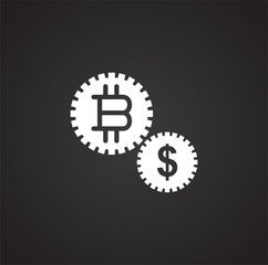 Financial technologie related icon on background for graphic and web design. Simple illustration. Internet concept symbol for website button or mobile app.