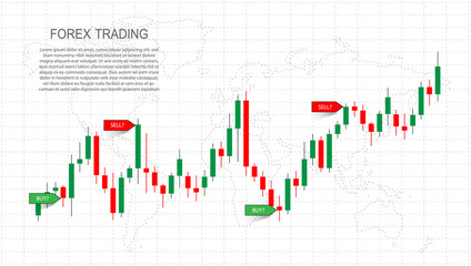 Graphic design exchange market concept forex trading promo page vector illustration. Web banner template for trading companies.