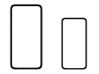 Smartphone similar to iphone xs max with blank white screen for Infographic Global Business Marketing Plan , mockup model similar to iPhonex isolated Background of ai digital investment economy. HD