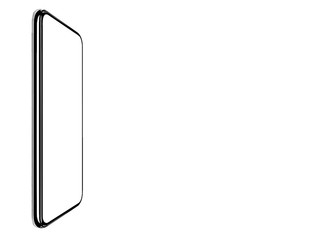 Smartphone similar to iphone xs max with blank white screen for Infographic Global Business Marketing Plan , mockup model similar to iPhonex isolated Background of ai digital investment economy. HD
