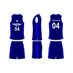 Basketball jersey set template collection.