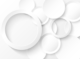 Abstract. Circle white Background ,light and shadow. copy space .Vector.