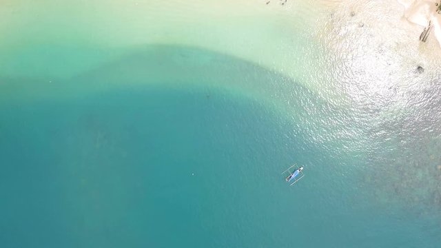 Beautiful natural seascape at the summer time beside the beach 