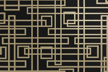 pattern modern style black background, 3D rendering wallpaper