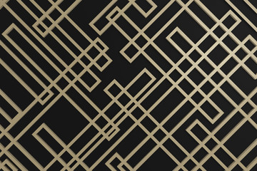 pattern modern style black background, abstract wallpaper 3D rendering