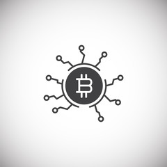 Financial technologie related icon on background for graphic and web design. Simple illustration. Internet concept symbol for website button or mobile app.