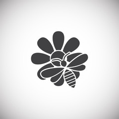 Beekeeping related icon on background for graphic and web design. Simple illustration. Internet concept symbol for website button or mobile app.