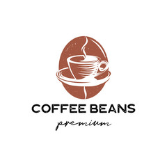 Coffee Bean Premium Logo Design Template Inspiration