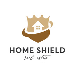Home Shield Real Estate Logo Design Template Inspiration