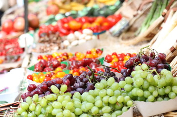 Grapes fruits display Paris France