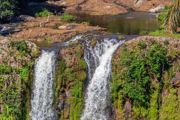 Chamarel waterfall on Mauritius island, Indian ocean