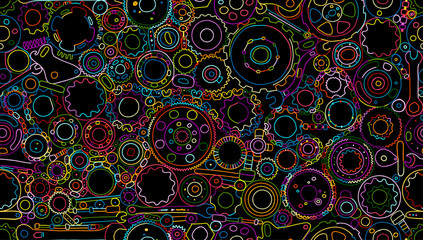 Auto spare parts and gears, seamless pattern for your design