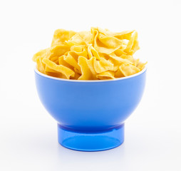 Indian Traditional Street Food Besan Papri on White Background