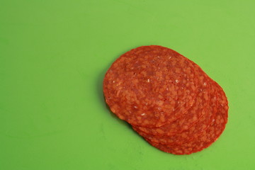 slices of chorizo from Pamplona