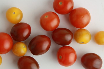 Three varieties of cherry tomatoes