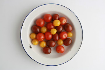 Three varieties of cherry tomatoes
