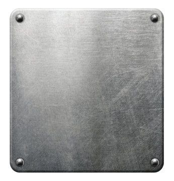 Riveted metal plate