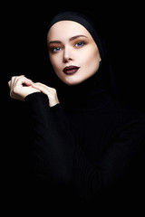 pretty young muslim woman face
