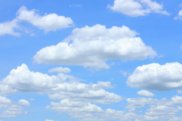 Beautiful blue sky with clouds background.
