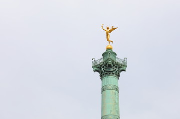 Fototapeta na wymiar Bastille square monument Paris France