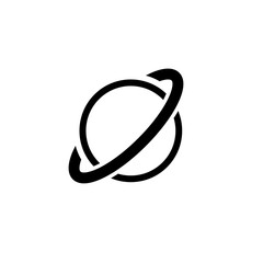 Saturn planet isolated icon on a white background.