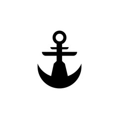 Ship anchor isolated icon on a white background.
