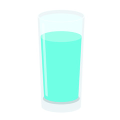 water in the glass isolated on white background illustration vector 