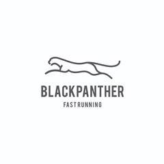 Black Panther Logo Design Template Inspiration - Vector