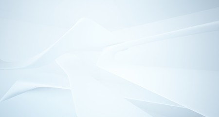 White smooth abstract architectural background. 3D illustration and rendering
