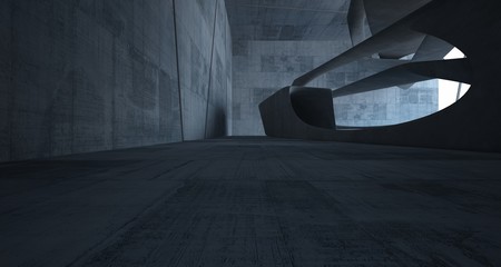 Empty dark abstract concrete smooth interior . Architectural background. 3D illustration and rendering