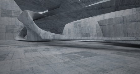 Empty dark abstract concrete smooth interior . Architectural background. 3D illustration and rendering