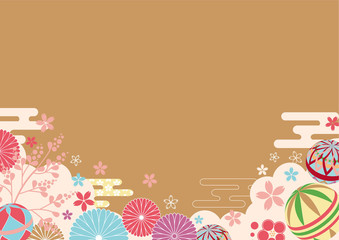 Obraz premium 和柄の背景素材