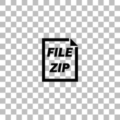 ZIP File icon flat
