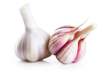 Garlic isolated on white background.