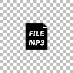 Audio file icon flat