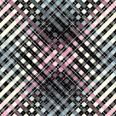 Seamless plaid background. Vector image in geometric style