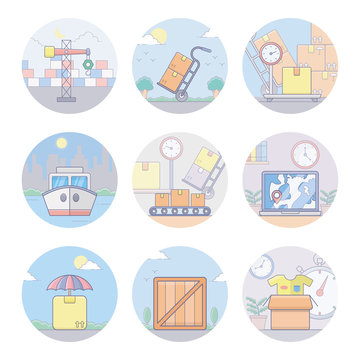 Logistics Flat Icons 