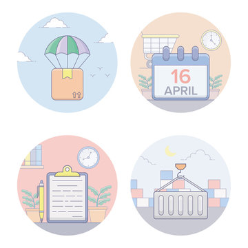 Shipping Flat Icons 