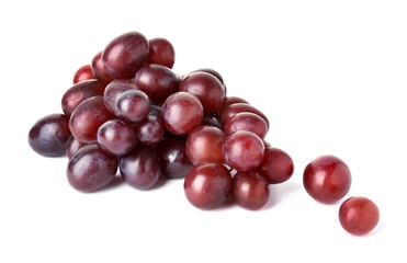 Tasty fresh grapes on white background