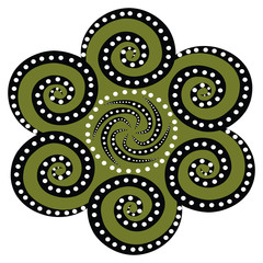 Illustration Beautiful Batik Pattern of Indonesian