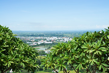 Fototapeta na wymiar High angle image, View of Thailand