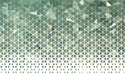 Abstract polygon green and white graphic triangle pattern. Background composed of triangles.