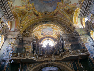 Brixen , Italy 22 july 2019: Brixen duomo and city square