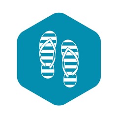 Flip flop icon. Simple illustration of flip flop vector icon for web