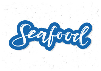 Seafood hand drawn lettering