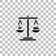 Eco concept icon flat