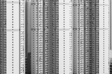 Fototapeta premium Exterior of high rise residential building of public estate in Hong Kong city