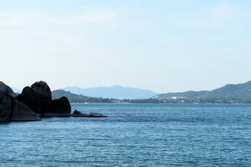 Summer seascape on the coast of the island of Koh Samui, Thailand